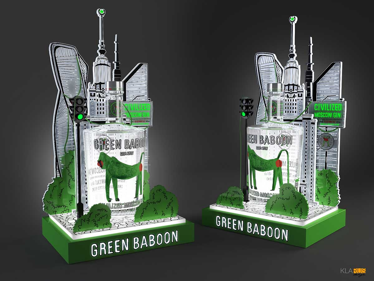 Дисплей для бутылки Green Baboon