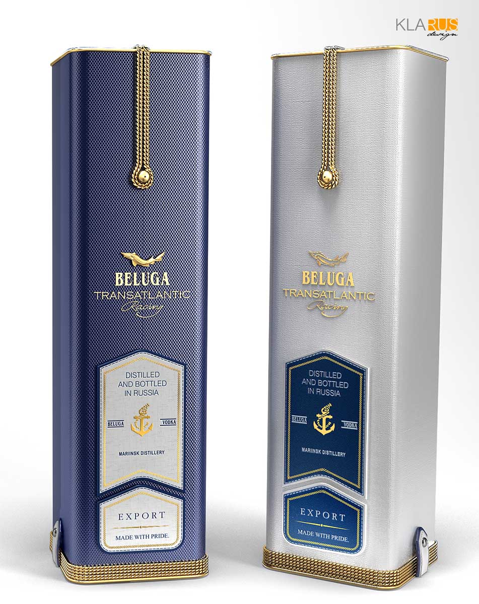 Металлический тубус-упаковка для бутылки Beluga Transatlantic. 3