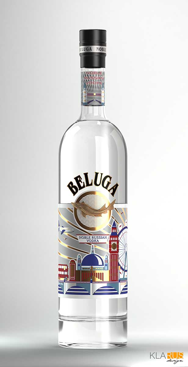 Разработка дизайна эксклюзивной бутылки Beluga 2