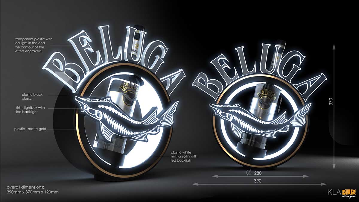 Дизайна дисплея бренда Beluga