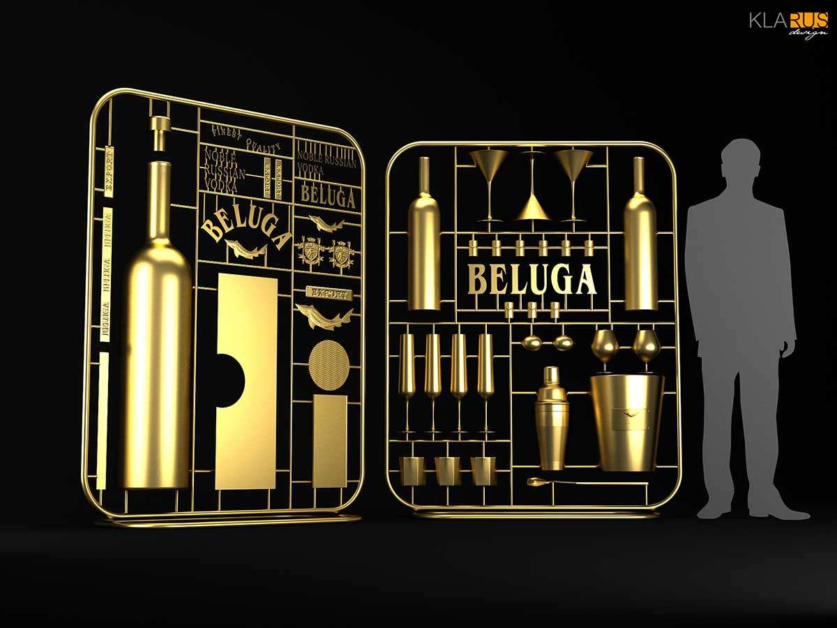 Концепт инсталляции для бренда Beluga 4